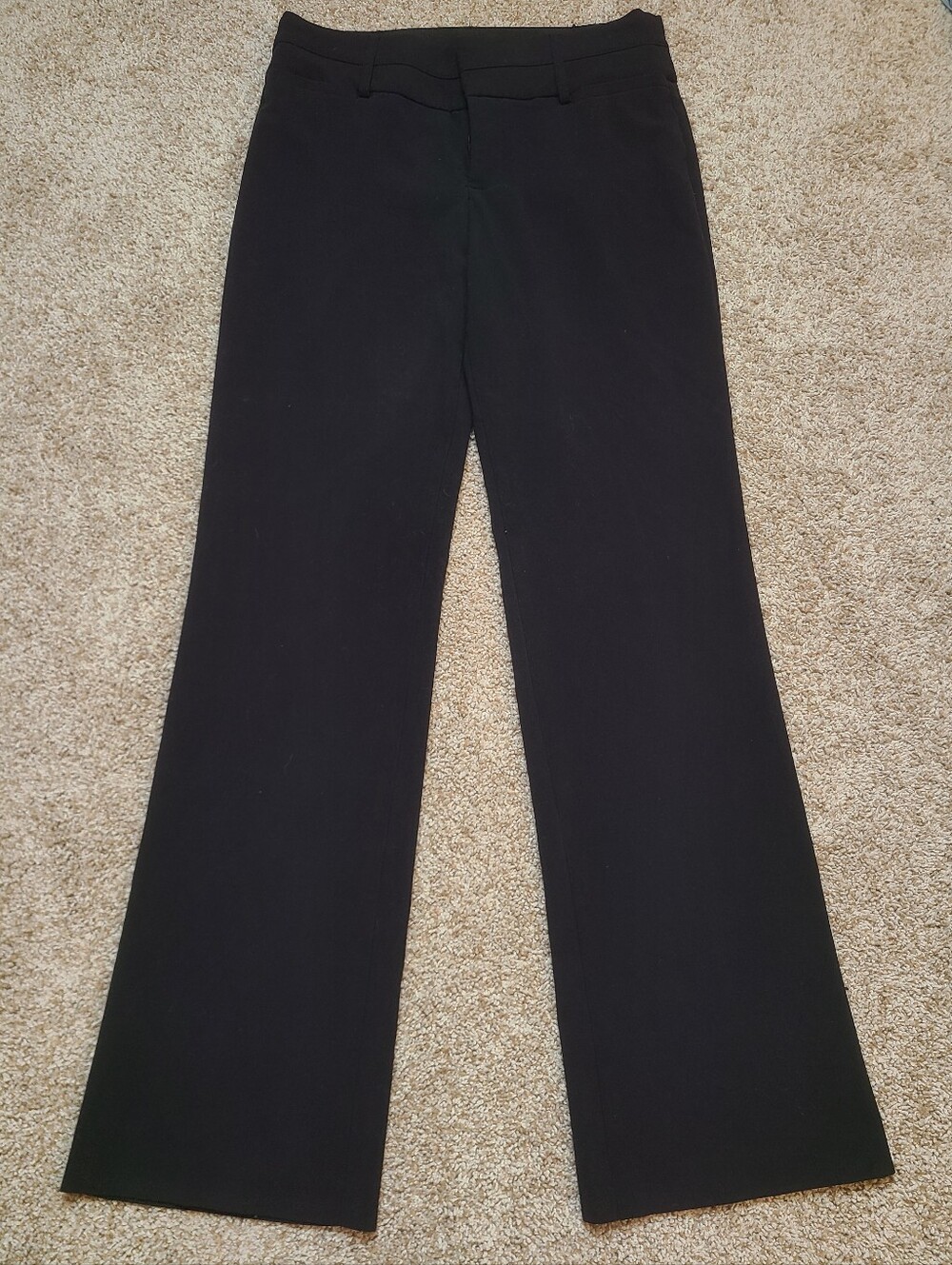AB Studio Black Dress Pants Wide Comfort Waistband